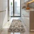 thumbnail image 4 of Brown Geometric Diamond Heart Pattern Kitchen Rug Mat,Kitchen Runner Rugs Non Skid Washable,Decorative Kitchen Floor Mats for Kitchen,Sink,Laundry,17"x47.2", 4 of 7