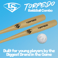 thumbnail image 3 of Louisville Slugger Torpedo Plastic Bat and Ball Set, Backyard & Youth Baseball Play, 3 of 9