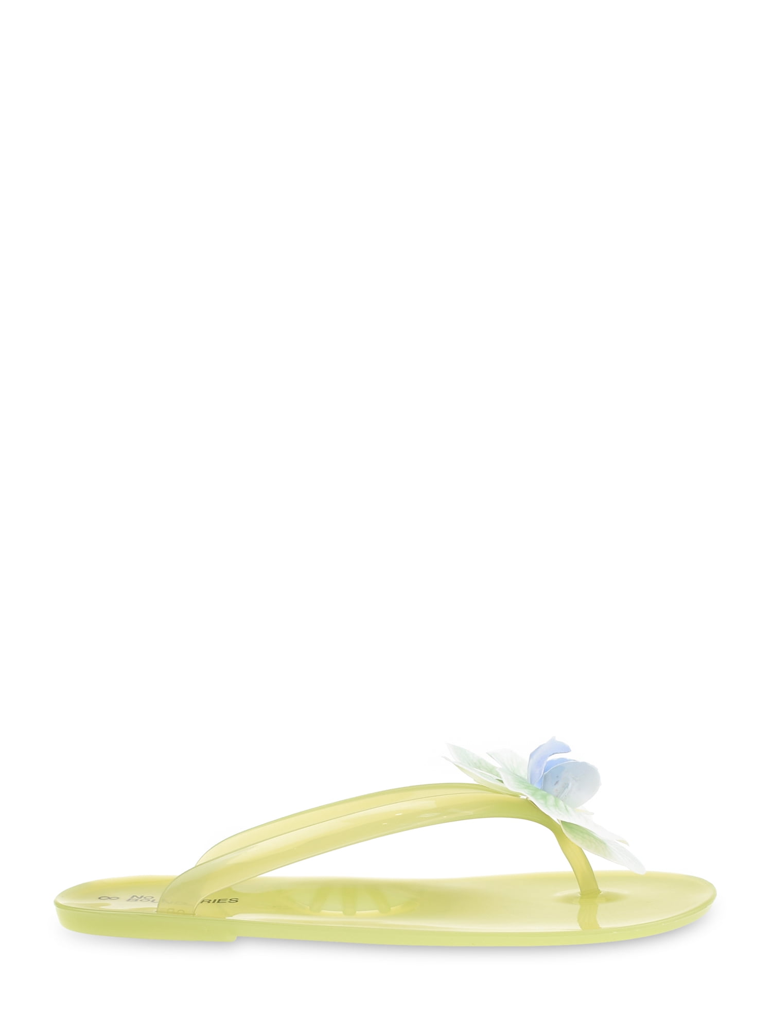 No Boundaries Flower Applique Jelly Sandal