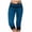 Dark Blue, variant on Elastic Waist Capris for Women Drawstring Joggers Pants with Pockets Camouflage Printed Yoga Capris Workout Out Leggings Ladies Cropped Pants Athletic Trousers Army Green S