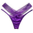 thumbnail image 3 of opvise Women Panties Low Waist Hollowed Out Cross-belt See-through Thin Strip Underwear Purple One Size, 3 of 8