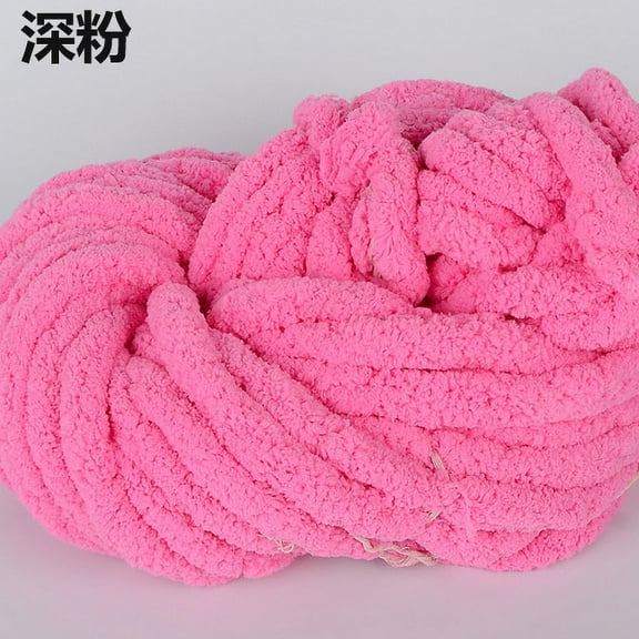 Namzi 250g Chenille Yarn Chunky Blanket Yarn, Soft Wool Crochet Yarn for Crafts, Extra Thick for Blankets Beginners,Pink B