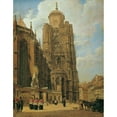 thumbnail image 3 of Jakob Alt 12x14 Black Modern Framed Museum Art Print Titled - The Stephans Cathedral in Vienna (1850), 3 of 5