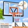 thumbnail image 4 of Ktaxon 44in Portable Basketball Hoop Outdoor with Simple Adjustable Handle, 7.3-10ft Kids Basketball Hoop Goal Indoor Outdoor, 4 of 7