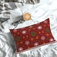 thumbnail image 5 of Honeii Merry Christmas Print Pillow Cases,Plush Throw Pillow Covers,Decorative Pillowcase for Sofa, Couch, Living Room-20"x30", 5 of 6