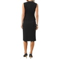 thumbnail image 3 of INSPIRE CHIC Women's Skirt Suit Set 2 Piece Outfit Trendy Work Sleeveless Vest and Pencil Skirts 2XL Black, 3 of 5