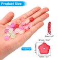 thumbnail image 2 of Uxcell Flower Crystal Glass Beads, 100 Pack Floral Flower Bead Handcrafted Glass Spacer Bead, Red, 2 of 5