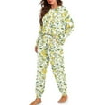 thumbnail image 2 of SCRAWLGOD Lemon Women's Pajamas Long Sleeve Pjs for Women Set Fall Trendy Clothes Crewneck Womens Pajama Lounge Comfortable 2-Piece Outfits for Women Size XL, 2 of 7