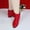 Red, variant on Women's Comfortable office Ankle Booties Round Toe Side Zipper Low Heel All-Match Slip on Casual Fashion Short Boots Red 7.5(40)