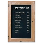 Marsh Industries Md-306-E0Bl 36X60 Oak Wood Trim Felt Enclosed Directory Board - Black