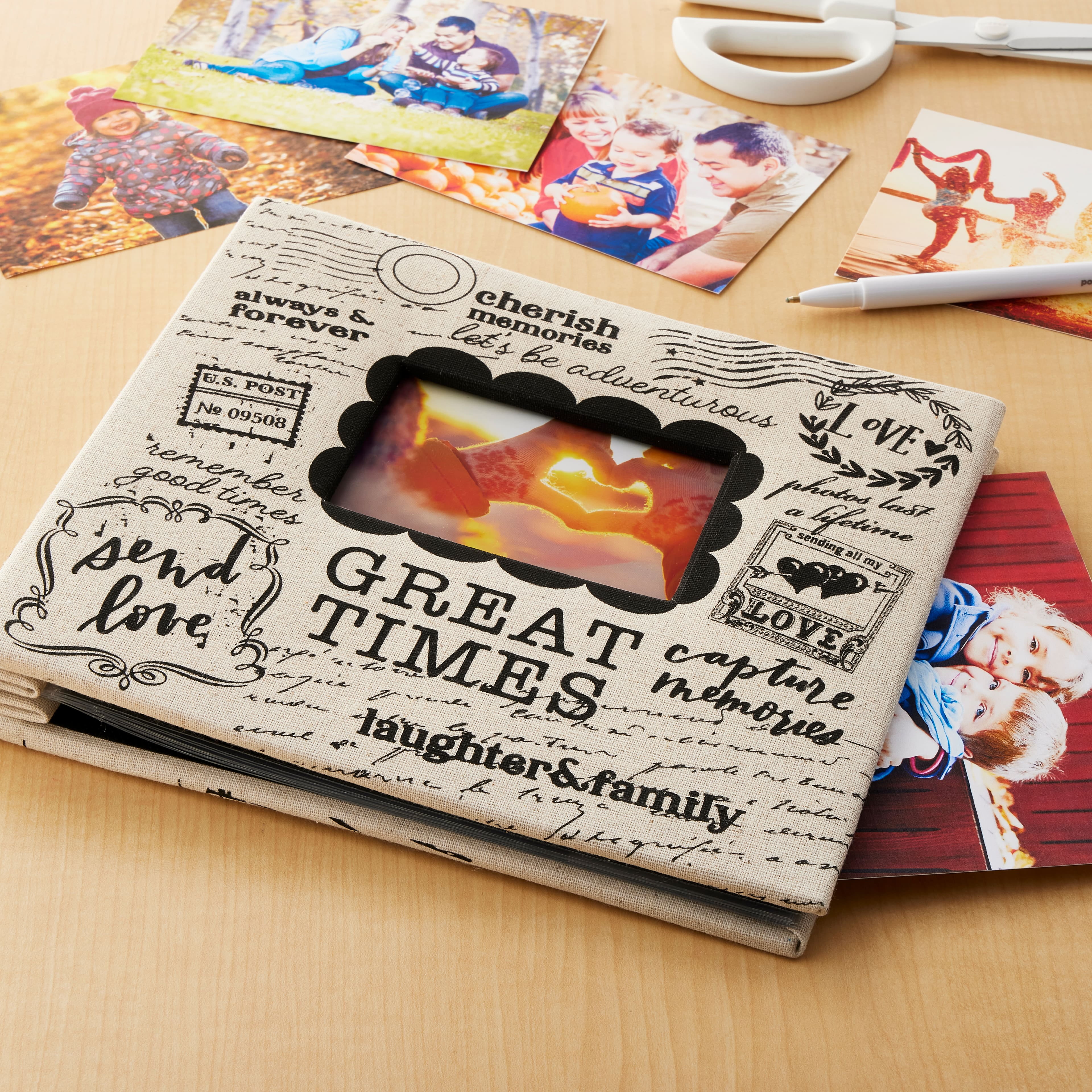 Recollections Linen Postal Scrapbook, 6 Pack
