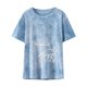 thumbnail image 1 of Tops Para Mujer Casual Suelto Corbata Impreso Cuello Redondo Manga Corta Top Manga Corta Cuello Redondo Top Camisa Odeerbi ODB181057, 1 of 5