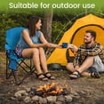 thumbnail image 2 of FREESKY Camping Chair 2 Pack Outdoor Folding Chairs with Cooler Bag & Side Pocket Portable Lightweight Chair, Blue, 2 of 9