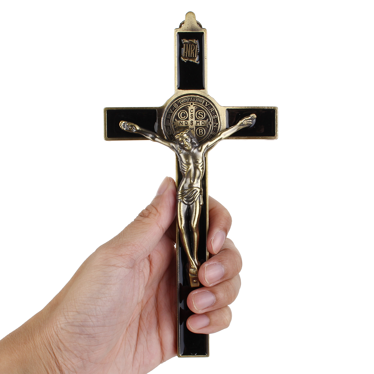 Jesus Christ Wall Hanging Crucifix Cross INRI Decor Catholic Cross 7"