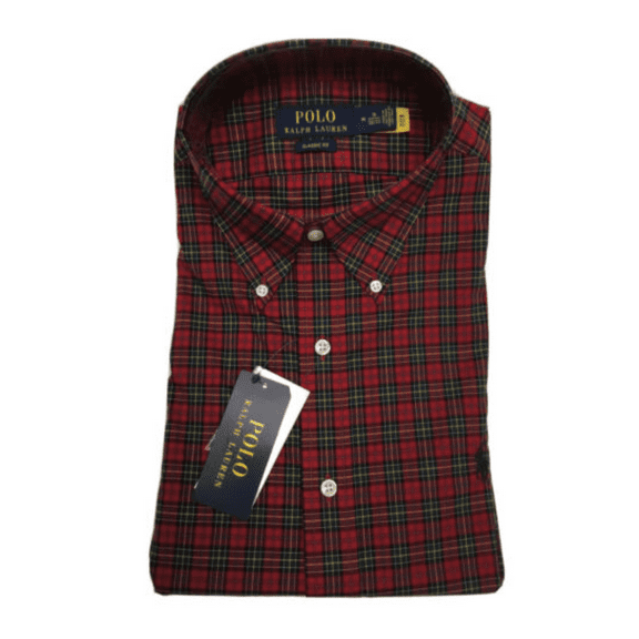 $115 Polo Ralph Lauren Men's Classic Fit Plaid Botton Down Shirt, MD 16-32X33