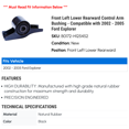 thumbnail image 2 of Front Left Lower Rearward Control Arm Bushing - Compatible with 2002 - 2005 Ford Explorer 2003 2004, 2 of 2