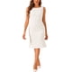 thumbnail image 1 of INSPIRE CHIC Vestido Elegante Sin Mangas de Tweed con Cuello Barco para Mujeres Blanco M, 1 of 6