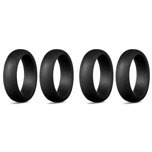 4pcs 5.7mm Popular for Men Women Silicone Cool Rings Silicone Wedding Ring Environmental Outdoor Sports Ring 8