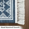 thumbnail image 6 of 9x12 Boho Living Room Rug – Washable Blue Tassel Rug for Bedroom and Home Decor, 6 of 6