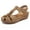 Beige Sandals, variant on Women Summer Closed Toe Sandals Beach Wedge Sandals Bohemia Flip-Flop Ankle Strap Causal Comfortable Gladiator Outdoor Shoes
