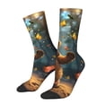 thumbnail image 1 of Balery Cute Butterfly Bear Calcetas Largas con Estampado para Hombre y Mujer – Suaves y Transpirables, Talla Única (US 5-11), 1 of 6