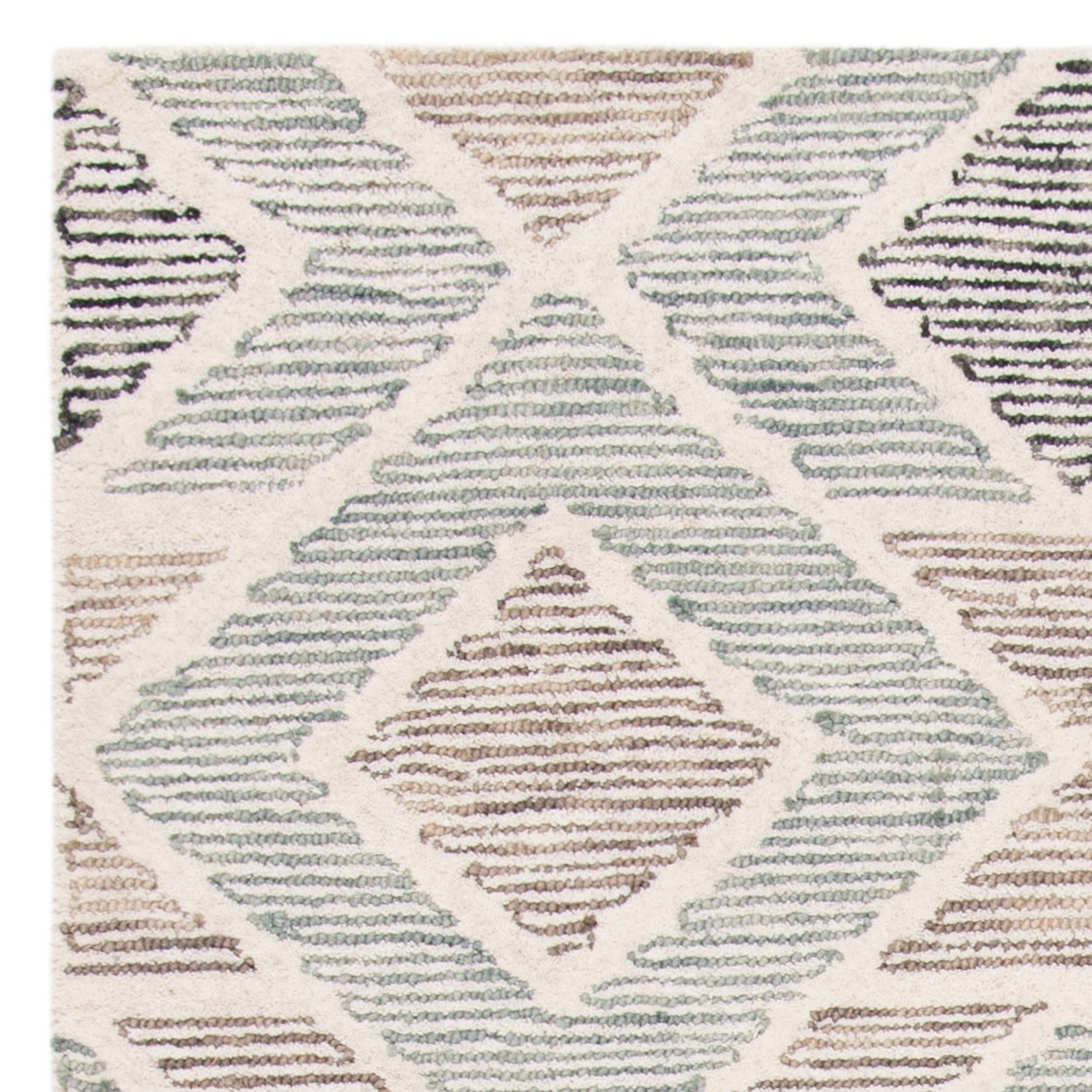 SAFAVIEH Precious Gertrude Geometric Diamonds Area Rug, Blue/Beige, 5' x 8'
