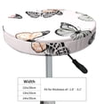 thumbnail image 4 of Lsque Beautiful Butterfly Pattern Round Bar chair cushion covers Velvet Fabric Premium Comfort Protects from Scratches and Stains for 14-17 Inch Chair-12 inch, 4 of 7