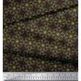 thumbnail image 3 of Soimoi Brown polyester Crepe Fabric Artistic Flower Damask Print Sewing Fabric Yard 52 Inch Wide, 3 of 3