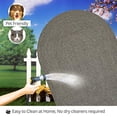 thumbnail image 4 of Homespice Decor 300683 27 x 45 in. Smoke Ultra Durable Oval Braided Rug - Grey, 4 of 5
