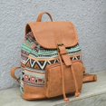 thumbnail image 2 of Mochila Vintage de retales para mujer, bolsos escolares grandes para niñas adolescentes, mochila de cuero, bolsa de viaje de lona, XA102H Fivean unisex, 2 of 2