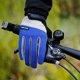 thumbnail image 3 of Guantes de bicicleta de montaña para hombres y mujeres, con almohadilla SBR, protección de nudillos y pantalla táctil, guantes de motocross (azul-negro), 3 of 5