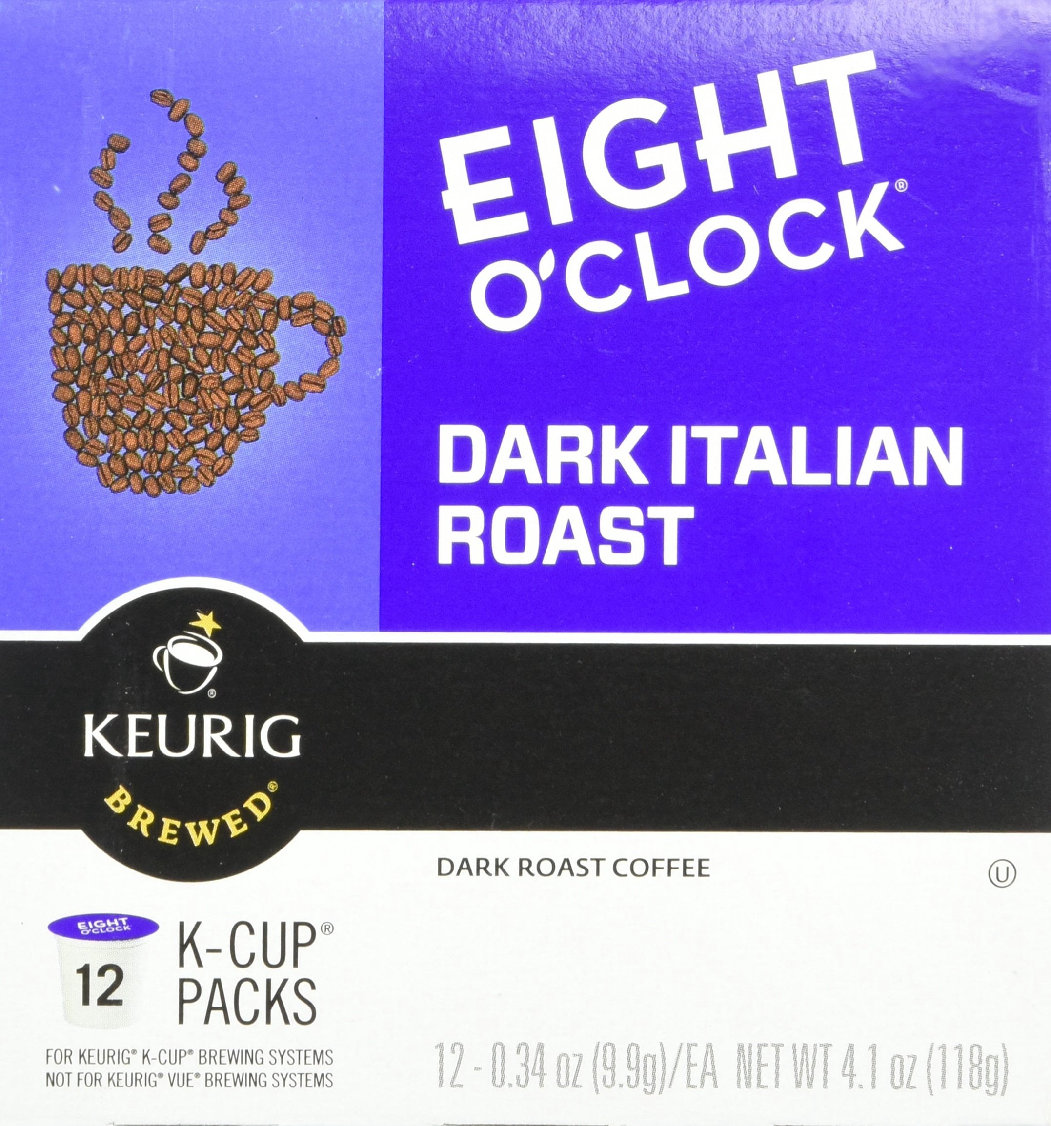 Eight O'clock Coffee - K Cups 12 Ct. Dark Italian Roast [Pack of 2]