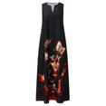 thumbnail image 3 of Robes d'Été pour Femmes 2022 Robe Longue d'Été Sans Manches Imprimée Col en V Ample Boho Plage avec Poches, 3 of 5