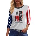 thumbnail image 5 of Trgacdwlo 1776-2026 250th Anniversary USA Shirt Flag Stars Print Womens 4th of July Shirts Freedom Independence Day Red White and Blue Womens T Shirts Graphic Gray XXXL, 5 of 6