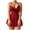 Red, variant on MOJOGO Women's Halter Mini Dresses Lace A Line Nightgown Sleepwear Swing Dresses Mesh Lightweaight Dress for Valentine's Day Black S