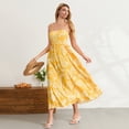 thumbnail image 3 of Yunliwuli Women’s Tie Shoulder Dress Summer Sleeveless Fruit Print A-Line Dress Long Flowy Dress, 3 of 7