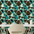 thumbnail image 2 of Ambesonne Retro Peel & Stick Wallpaper for Home, Grungy Geometric Circles, 13"x36", Multicolor, 2 of 5