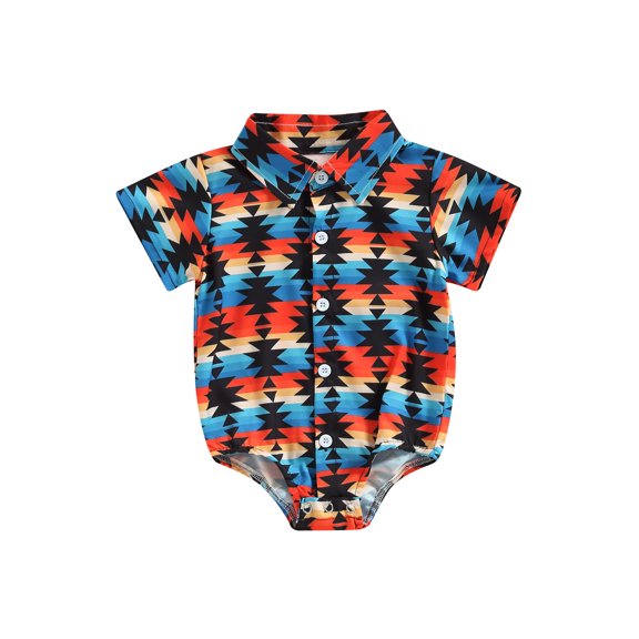 Bagilaanoe Newborn Baby Boy Rompers Shirts Print Short Sleeve Bodysuits 6M 12M 18M 24M Infant Casual One Piece Short Jumpsuit