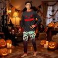 thumbnail image 2 of Kintue Matching Family Halloween Pajamas Set, Festive Print Long Sleeve Pjs Pants for Women Men, Family Matching Outfits for Halloween Party, 2 of 5