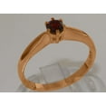 thumbnail image 2 of LBG British Made 10k Rose Gold Natural Garnet Womens Engagement Ring - 33 size options - Size 10.75, 2 of 7