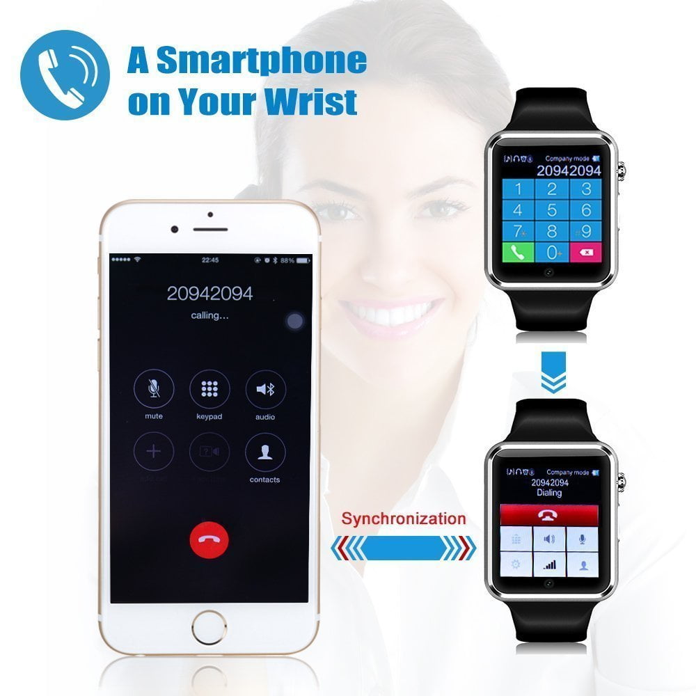 A1 Smart Watch Bluetooth Waterproof Gsm Sim Cam For Android Ios