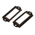 thumbnail image 2 of Library File Drawer Label Tag Name Card Holder Bronze Tone 20Pcs, 2 of 5