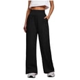 thumbnail image 2 of Juslio Womens Pants with Pockets Loose High Waist Casual Comfortable Elastic Waist Wide-Leg Pants, 2 of 5