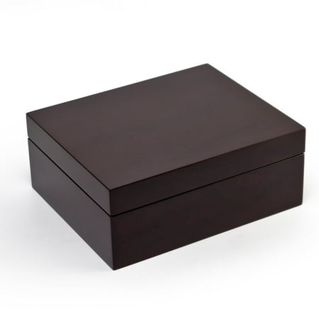 Contemporary Hi Gloss Walnut Finish Jewelry Box - Over 400 Song Choices - Hey Jude (The Beatles) - (The Best Of Everything Soap Opera)