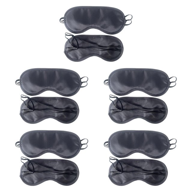 TISHITA 10Pcs Sleep Masks Night Blindfold Eye Masks for Light Blocking Adults Black