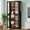 Black, variant on Fnova 66.93" Bookcase with Doors, 8 Tier Storage Cabinet with LED Lights for Living Room, Bedroom, Study, White