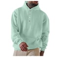thumbnail image 1 of WILLBEST Sudaderas En Pareja para Hombre, Otoño e Invierno, Sudadera De Manga Larga con Capucha, Botones, Cuello Redondo, Color Sólido XGrande, 1 of 4