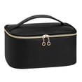 thumbnail image 1 of Bolsa de maquillaje Senbowe Travel grande de cuero impermeable para mujer, 1 of 8