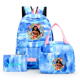 thumbnail image 3 of 3pcs Disney Moana Colorful Backpack with Lunch Bag Rucksack Casual School Bags for Boys Girls Women Student Teenagers Sets, 3 of 5