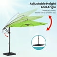 thumbnail image 6 of JUSTLET 10ft Heavy Duty Patio Hanging Offset Cantilever Patio Umbrella W/ Base Included, Apple Green, 6 of 12